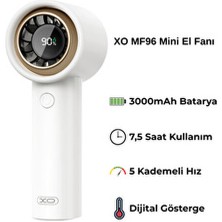Xo MF96 Dijital Ekranlı Katlanabilir Masaüstü El Tipi Soğutucu Fan