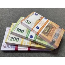 Aykar Hediyelik Yeni 400 Adet Euro 50-100 -200 ve 500 Euro Geçersiz Para Eğlence Parası
