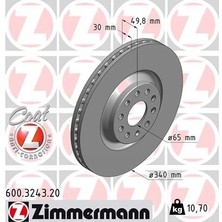 Zimmermann Ön Fren Aynası Havalı Passat 1.4 Tsı/1.6 Tdı/1.8 Tsı/2.0 Tsı/2.0 Tdı/3.6 Fsı 4motıön 10- Passat cc 1 986479734-DF6133S