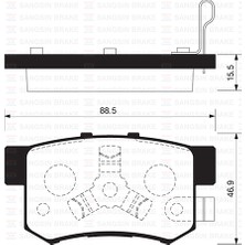 SANGSIN Sangsın SP2116 Arka Fren Balata Honda Cr-V 2.0l K20A4 Rd8 Kasa 02-06 43022S9AE00-43022S9AE01-43022S9AE52