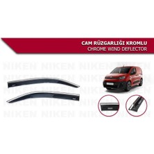 Niken Citröen Berlingo 2019 Sonrası Kromlu Cam Rüzgarlığı 2li