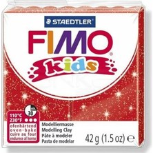 Fimo Kids Polimer Kil 42G NO:212 Yaldızlı Kırmızı