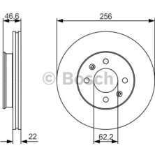 Bosch 0986479R77 Disk Aynası Ön 256 mm Havalı Hyundaı Accent Era