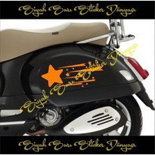 Aydın Garage Yıldız Hız 25X13 2 Adet (Sağ Sol) Depo Kapağı Araba Sticker Oto Motorsiklet Motor Kask Sticker