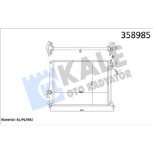 Kale Motor Su Radyatörü Grand Scenıc Iv 15 Megane Iv 15 Scenıc Iv 15 1.2 Tce 1.3 Tce 1.5dci 539X446X27