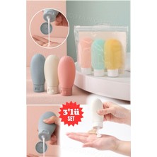 Empressco Sızdırmaz 3'lü Seyahat Boy Şişe Seti, 60 Ml, Krem ve Şampuan Kapları