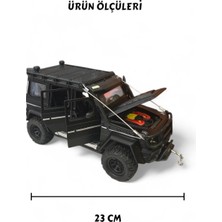 Scowetto Çek Bırak Işıklı ve Sesli Off Road Jeep 23 cm Çekme Halat Ipli Metal Kasa Açılabilir Kapılar