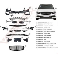 Mercedes E Serisi W213 Ön Tampon Komple Set Exclusive 2016 Sonrası Uyumlu