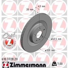 Zimmermann Arka Fren Diski S60 Iıı 224 -S90 Iı 234 -V60 Iı -V90 Iı 235-236 -XC40 536 -XC60 Iı XC90 2014 Delikli