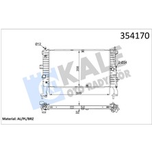 Kale Radyatör Merıva 1.3-1.7cdtı 03 Ac Klimasız Mek 600X370