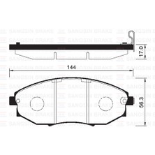 SANGSIN Sangsın SP1193 Ön Fren Balata Chevrolet Epıca 2.0l 2.5l 06-> 96475027-96952179-WVA24864