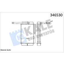 Kale 346530 Kalorıfer Radyatoru Transıt 2.0 2.5d 85>92 T12 T15 92>00 Brazıng 89VW18476BA-1628214-1628392