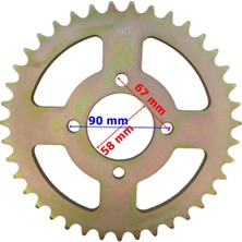 Sevgents Atv Arka Dişli 530-39T Iç 58 mm 10 4 Delikli Ind Öm