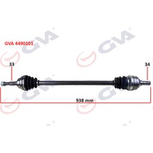 GVA Komple Aks Sağ Vectra A 88-95 -Astra F 92-98 -Calibra A 89-97 1.8-2.0 Abs Siz 33X34X938MM Almla