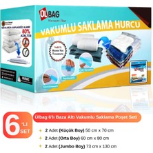 Teknotrust Şeffaf Vakumlu Poşet Seti 6'lı, Saklama Kolaylığı ve Düzen Sağlar