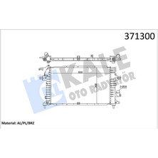 Kale Xmpdby Radyatör Astra H 1.3-1.7-1.9 Cdti 04 Zafira 1.7-1.9 Cdti 05 Mek Al/pl/brz 600X369X26