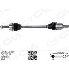 GVA Xmpdby Komple Aks Sol Hyundai Bayon 1.0l 1.4l G3LE G4LC 21- 25X27 Komple Boy 675MM