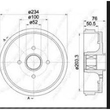 Universal Arka Fren Kampana Renault Clıo 1.5 Abs'li