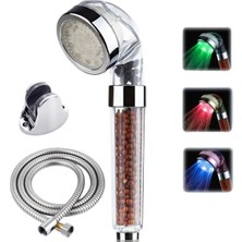 Empressco Renkli Ledli Kinetik Enerjili Tasarruflu Duş Başlığı Seti