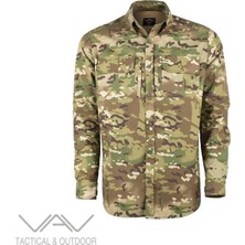 Vav Uzun Kol Gömlek Hidden-02 Hiking Haki - Xs