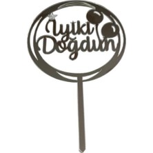 Pastaland Balonlu Iyiki Doğdun Yazılı Aynalı Pleksi Gümüş