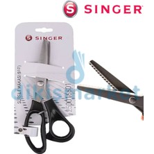 Teknotrust Tırtıklı Zik Zak Makas, 24CM, Siyah, Çok Amaçlı Kesim Aracı