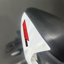 Motiker Cf Moto 450SR Kuyruk Sticker Etiket Modeli Siyah Kırmızı More Fun Üçgen
