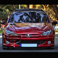 Caralp Peugeot 206 206+ 1998-2012 Uyumlu Üniversal Laguna Lip Esnek Ön Lip 2 Parça Tampon Altı Dil Karlık Ön Ek