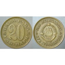 Banknoting Yugoslavya 20 Pari 1976 Tito Dönemi.
