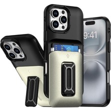 Kılıf House Iphone Uyumlu Metal Kartlıklı Standlı Tank Kılıf