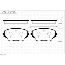 SANGSIN Sangsın SP1233 Ön Fren Balata Toyota Rav4 2.0l 1AZ-FE ACA21 01-05 0446542070-0446542071-0446542080