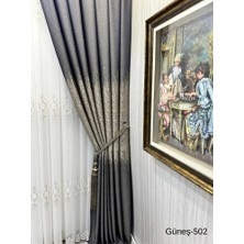 Nivemes Home Nivemeshome Güneş FT632121 Lacivert V-502 1/3 Sık Pileli Fon Perde Apm