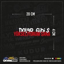 Okyay Works Dolar Gibi Yükseliyorum Sana Sticker - Siyah - Araba-Motosiklet Etiket Sticker