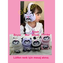 Gökbin Kışlık Peluş Kuromi Kulaklıklar Hediyelik Bere Şapka 1ADET