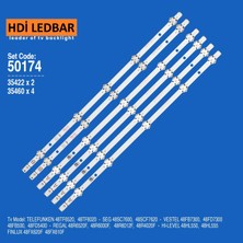Vestel 48FB7300,  48FD7300,  48FB500 Regal 48R6520F  Ledbar Takımı