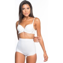 Marsilyan Beyaz Mı Emay 2057 Yüksek Bel Masajlı Slip Korse