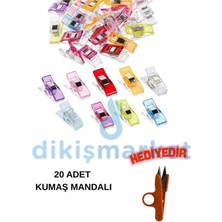 Empressco Çok Renkli Dikiş Nakış Kumaş ve Kağıt Sıkıştırma Mandalı Seti