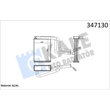 Kale 347130 Kalorifer Radyatörü Mondeo I-Iı-Iıı 93>01 195X148X42 Brazing 98BW18476AA-1114283-7061626
