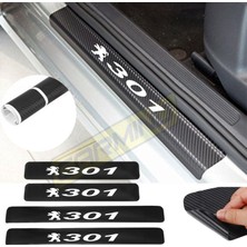 Carmind Peugeot 301 Karbon Kapı Eşiği Oto Sticker 4 Adet