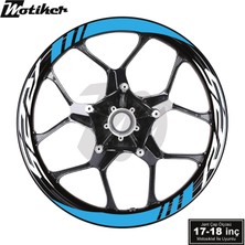 Motiker Yamaha R25 Geniş Jant Sticker Modeli 16'lı Açık Mavi Beyaz