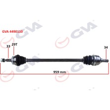 GVA Komple Aks Sağ Vectra B 1.6i-1.8i-2.0i 95-03 Abs Li 29 Diş 959MM