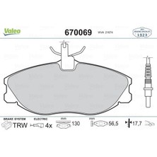 Valeo 670069 - Ön Balata Fişli P406 2.0-2.1 Td 94-04 306 Gti 93-01 Xantıa Xm