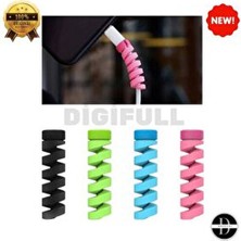 Digifull Kablosu Koruyucu Spiral Kablo Koruyucu Silikon Set Şarj Kablosu Kulaklık