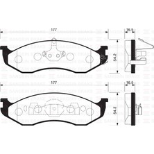 SANGSIN Sangsın SP1112 Ön Fren Balata Jeep Grand Cherokee I 4.0l 5.2l 91-99 . Wrangler 96-07 4713175-83504371-WVA21822