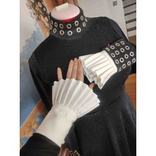 Firuz Rukye Siyah Sade Pileli Seyyar Kolluk