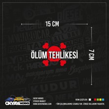 Ölüm Tehlikesi Sticker - Beyaz