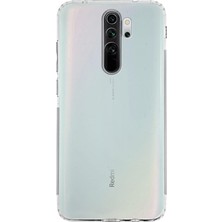 Caseworld Xiaomi Redmi Note 8 Pro ile Uyumlu Kapak Kamera Korumalı Şarj Yeri Tıpalı Şeffaf Silikon Kılıf