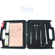 barishan medikal barışhan medikal 7 parça çantalı cerrahi  atma eğitim seti 6.2inç gri renk büyük boy cerrahi  seti