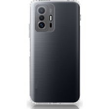 Case World Caseworld Xiaomi 11T ile Uyumlu Kapak Kamera Korumalı Şarj Yeri Tıpalı Şeffaf Silikon Kılıf