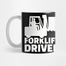 Teknotrust Beyaz Forklift Sürücüsü Temalı Özel Tasarım Kupa, Şık ve Anlamlı Hediye Seçeneği